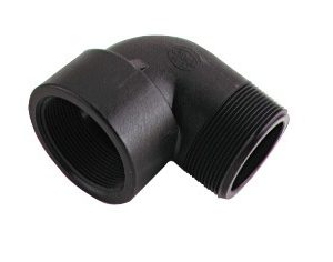 Codo 90º en PP de "BANJO" roscas macho y hembra Figura SL90